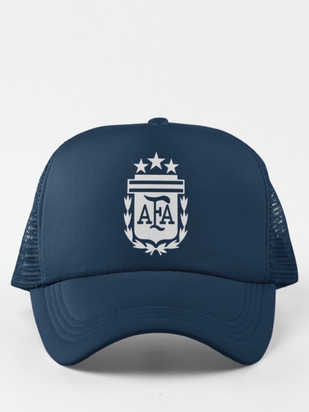 NEW Argentina National Soccer Crest Foam Trucker Mesh Snapback Hat NAVY